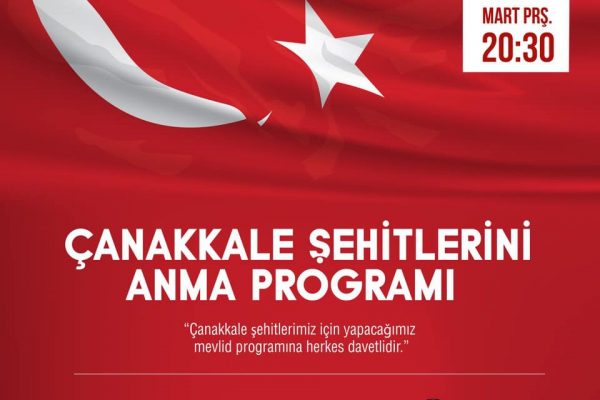 Çanakkale şehitleri ve tüm şehitlerimiz,müslüman olarak vefat etmiş müslümanlar için düzenlediğimiz Mevlid programımız…