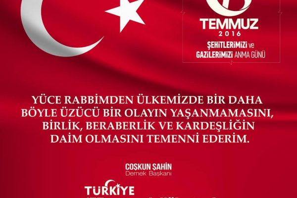 15 Temmuzda Ülkemize yapılan darbeye,darbeyle karşılık veren aziz milletimiz…